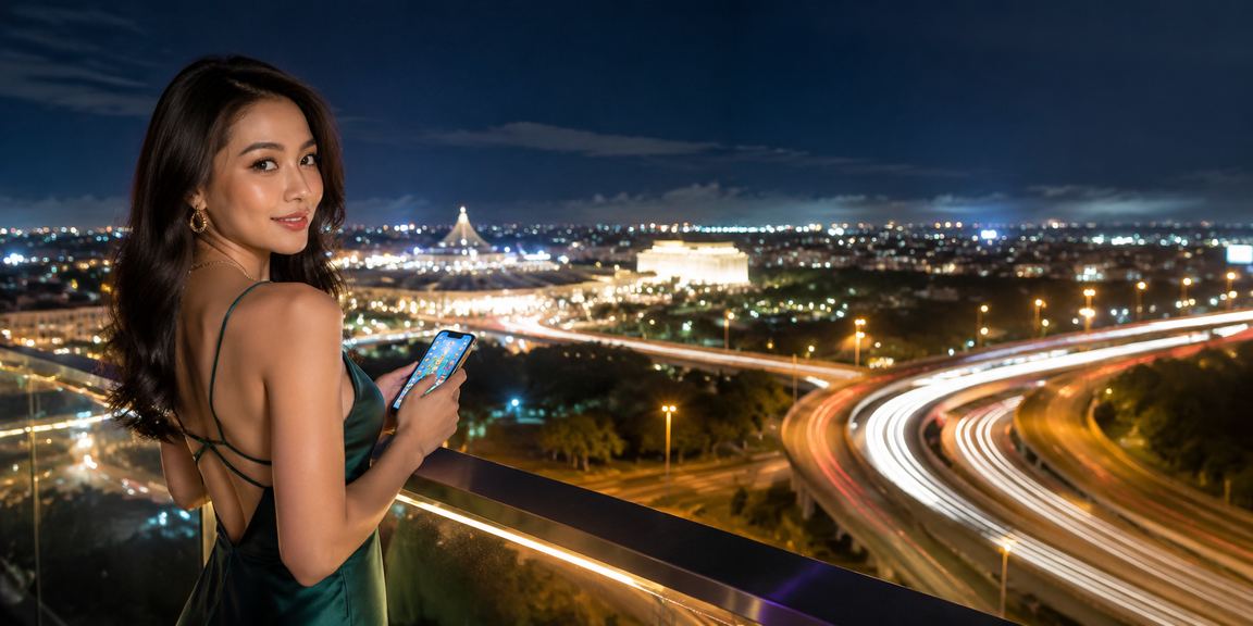 Model cantik menikmati pengalaman betting online di pantai yang cerah