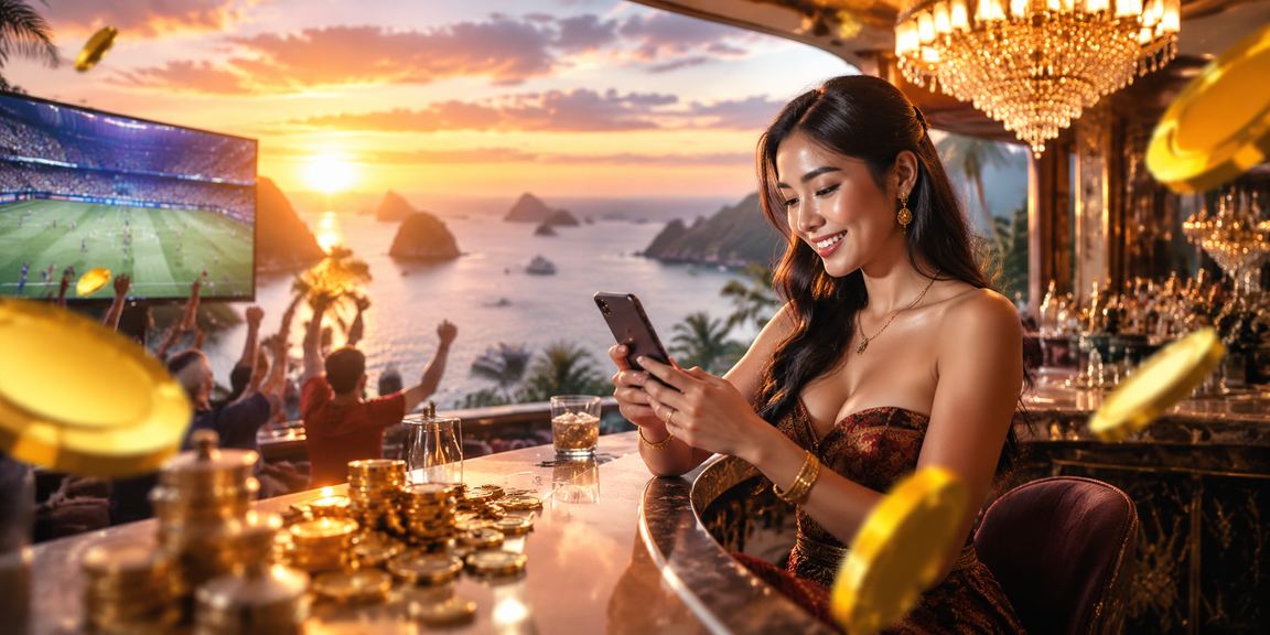 Pengguna memainkan slot jackpot di smartphone dengan ekspresi antusias dan layar berwarna cerah