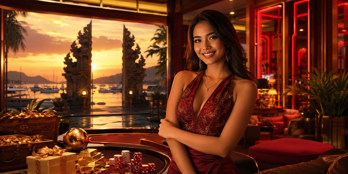 Tampilan layar neon berwarna-warni menampilkan berbagai pilihan permainan casino online